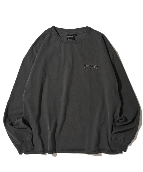 THRASHER(スラッシャー)の「【THRASHER / スラッシャー】マークゴンザレスアート ピグメント加工 クルーネックロンT(Tシャツ/カットソー・メンズ・ネイビー/ブラウン/チャコールグレー/ピンク・MEDIUM/LARGE/X-LARGE)」の16枚目の写真