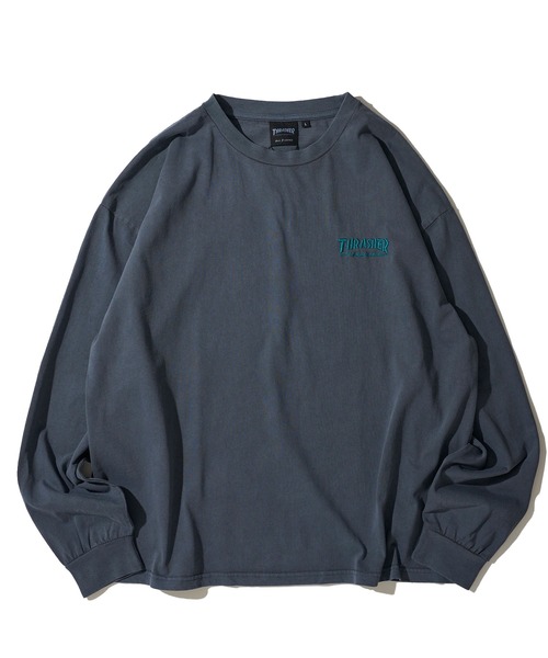 THRASHER(スラッシャー)の「【THRASHER / スラッシャー】マークゴンザレスアート ピグメント加工 クルーネックロンT(Tシャツ/カットソー・メンズ・ネイビー/ブラウン/チャコールグレー/ピンク・MEDIUM/LARGE/X-LARGE)」の8枚目の写真