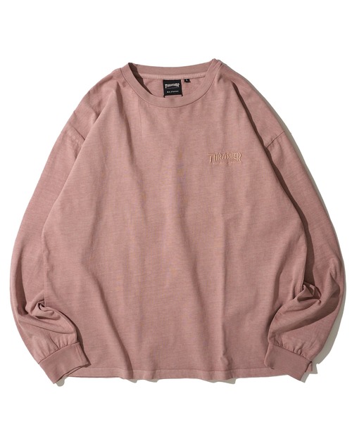 THRASHER(スラッシャー)の「【THRASHER / スラッシャー】マークゴンザレスアート ピグメント加工 クルーネックロンT(Tシャツ/カットソー・メンズ・ネイビー/ブラウン/チャコールグレー/ピンク・MEDIUM/LARGE/X-LARGE)」の10枚目の写真