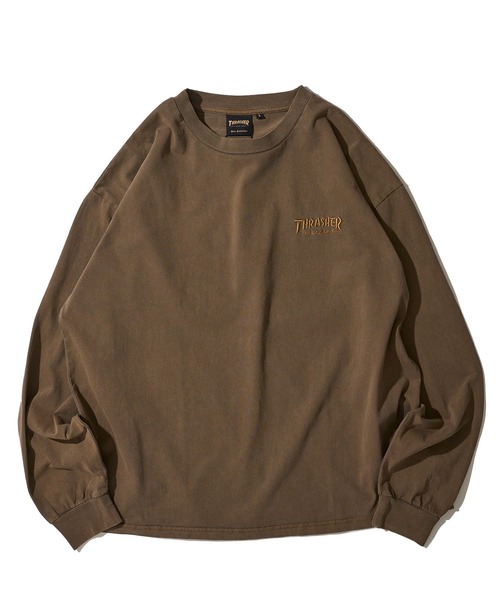 THRASHER(スラッシャー)の「【THRASHER / スラッシャー】マークゴンザレスアート ピグメント加工 クルーネックロンT(Tシャツ/カットソー・メンズ・ネイビー/ブラウン/チャコールグレー/ピンク・MEDIUM/LARGE/X-LARGE)」の15枚目の写真
