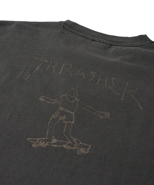 THRASHER(スラッシャー)の「【THRASHER / スラッシャー】マークゴンザレスアート ピグメント加工 クルーネックロンT(Tシャツ/カットソー・メンズ・ネイビー/ブラウン/チャコールグレー/ピンク・MEDIUM/LARGE/X-LARGE)」の9枚目の写真