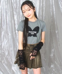 ANAP GｉRL | レース アームウォーマー付 バタフライ ミニトップス【キッズお揃い】(Tシャツ/カットソー)