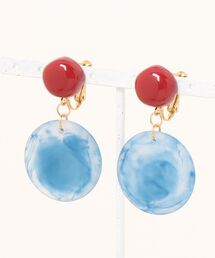 Fun & Daily | F&D : ブループレートアクリルイヤリング(イヤリング)