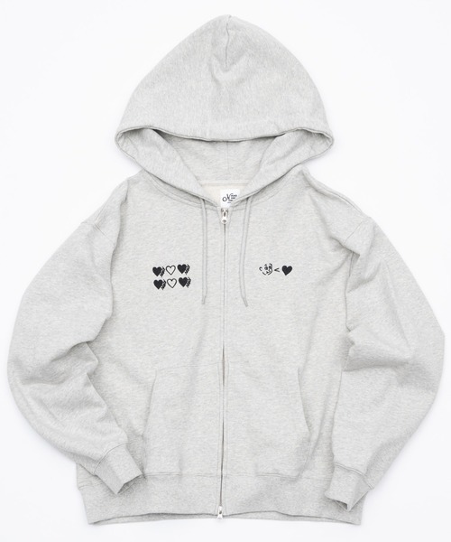 cookie heart ziphoodie / クッキーハートジップパーカー（パーカー