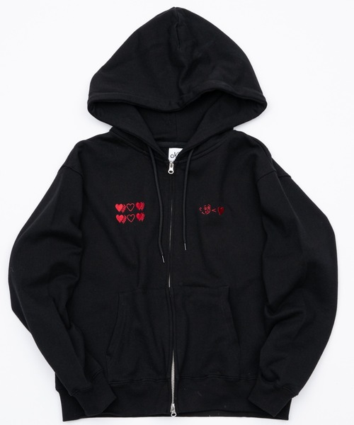 cookie heart ziphoodie / クッキーハートジップパーカー（パーカー 