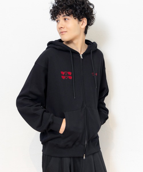 cookie heart ziphoodie / クッキーハートジップパーカー（パーカー