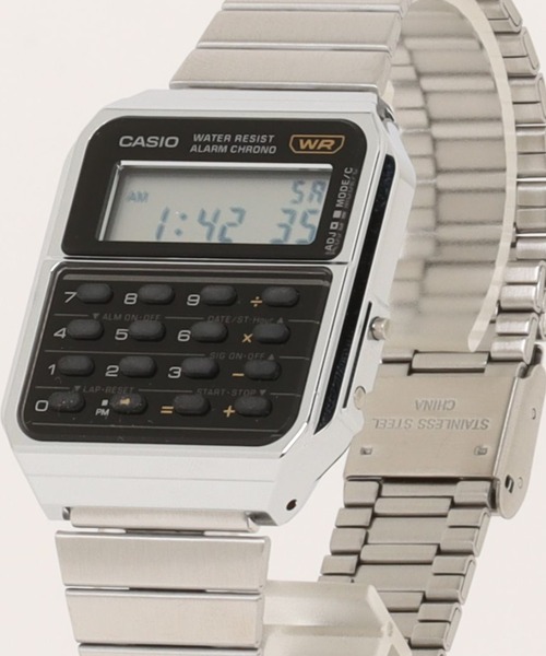 CASIO カシオ カリキュレーター デジタル クォーツ メタルベルト 日常生活用防水 スクエアフェイス // CAシリーズ
