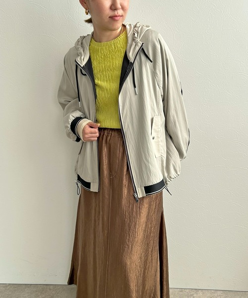 LHELBIE（レルビエ）の「バックフレアワークブルゾン（ブルゾン・レディース・ブラック/ライトベージュ/カーキ・M）」の14枚目の写真