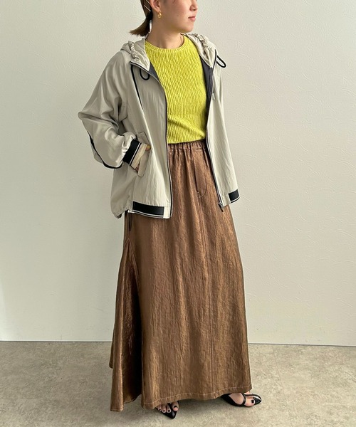 LHELBIE（レルビエ）の「バックフレアワークブルゾン（ブルゾン・レディース・ブラック/ライトベージュ/カーキ・M）」の7枚目の写真