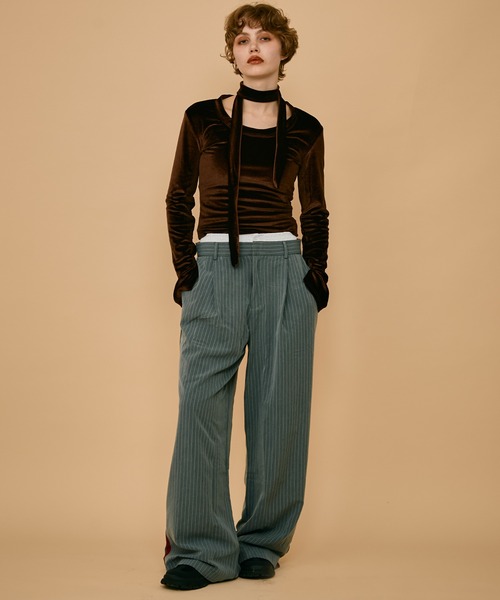 K*y様 OHGA ベロアトップス セール】シアーベロアトップス（Tシャツ/カットソー）｜SHENERY