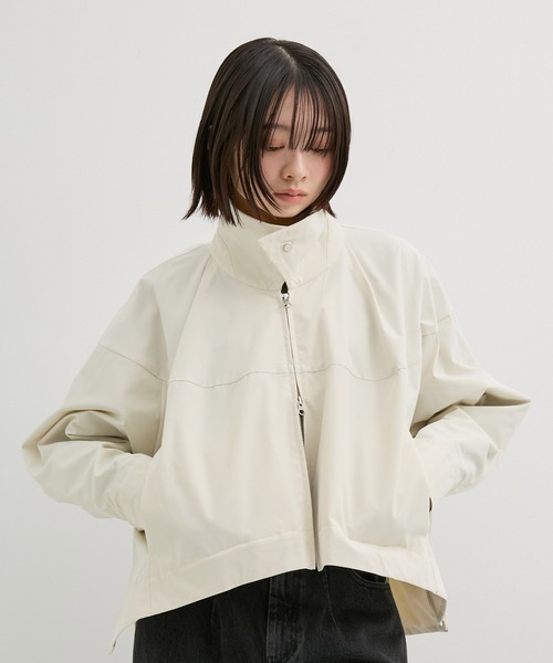 UNITED TOKYO(ユナイテッドトウキョウ)の「3way Sleeve Weather Blouson|ウォッシャブル/ストレッチ/撥水/軽羽織/春服/プレゼント(ブルゾン・レディース・アイボリー/ブラック・FREE)」の18枚目の写真