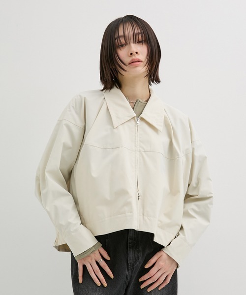UNITED TOKYO(ユナイテッドトウキョウ)の「3way Sleeve Weather Blouson|ウォッシャブル/ストレッチ/撥水/軽羽織/春服/プレゼント(ブルゾン・レディース・アイボリー/ブラック・FREE)」の17枚目の写真