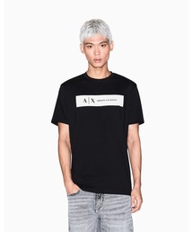 【A|X アルマーニ エクスチェンジ】スクエアロゴ 半袖クルーネックTシャツ/REGULAR