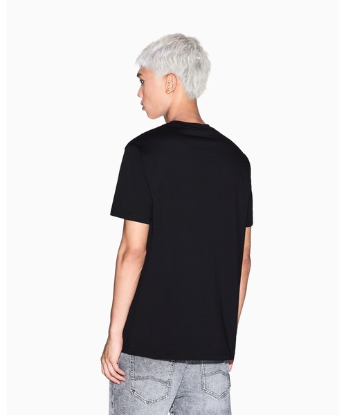ARMANI EXCHANGE（アルマーニエクスチェンジ）の「【A|X アルマーニ エクスチェンジ】スクエアロゴ 半袖クルーネックTシャツ/REGULAR（Tシャツ/カットソー・メンズ・ストーン/ブラック・LARGE/MEDIUM/SMALL/X-LARGE/X-SMALL/XX-LARGE）」の5枚目の写真