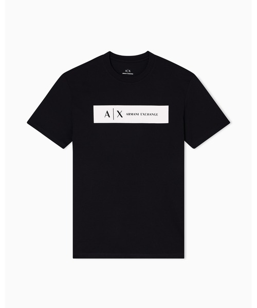 ARMANI EXCHANGE（アルマーニエクスチェンジ）の「【A|X アルマーニ エクスチェンジ】スクエアロゴ 半袖クルーネックTシャツ/REGULAR（Tシャツ/カットソー・メンズ・ストーン/ブラック・LARGE/MEDIUM/SMALL/X-LARGE/X-SMALL/XX-LARGE）」の6枚目の写真