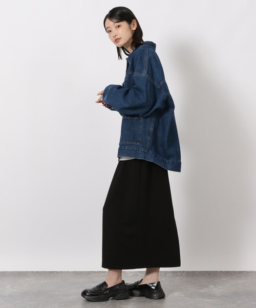 LAKOLE（ラコレ）の「ビックシルエットデニムジャケット / 588026（デニムジャケット・レディース・ブラック/インディゴブルー・FREE）」の5枚目の写真