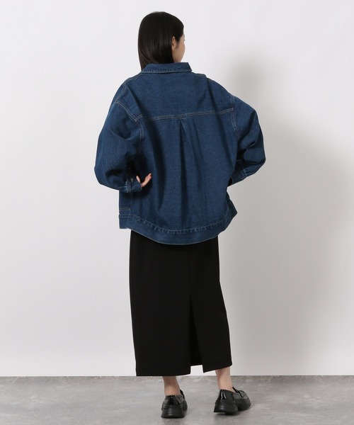 LAKOLE（ラコレ）の「ビックシルエットデニムジャケット / 588026（デニムジャケット・レディース・ブラック/インディゴブルー・FREE）」の6枚目の写真