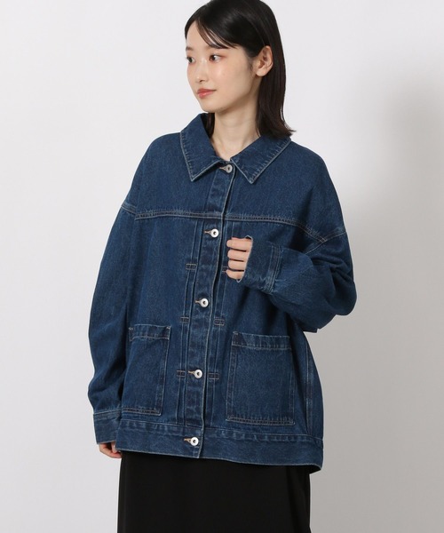 LAKOLE（ラコレ）の「ビックシルエットデニムジャケット / 588026（デニムジャケット・レディース・ブラック/インディゴブルー・FREE）」の9枚目の写真