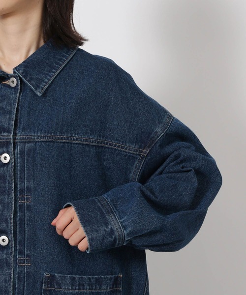 LAKOLE（ラコレ）の「ビックシルエットデニムジャケット / 588026（デニムジャケット・レディース・ブラック/インディゴブルー・FREE）」の14枚目の写真