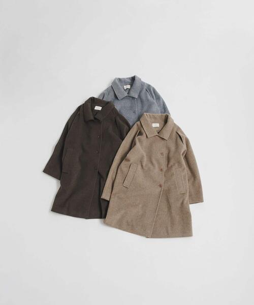 LAATO(ラート)の「balmacaan coat(ステンカラーコート・レディース・ライトカーキ/キャメル/ライトブルー・FREE)」の14枚目の写真