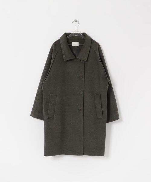 LAATO(ラート)の「balmacaan coat(ステンカラーコート・レディース・ライトカーキ/キャメル/ライトブルー・FREE)」の8枚目の写真