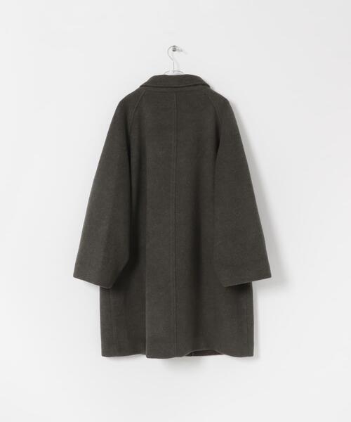 LAATO(ラート)の「balmacaan coat(ステンカラーコート・レディース・ライトカーキ/キャメル/ライトブルー・FREE)」の11枚目の写真
