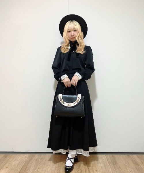 an another angelus（アンアナザーアンジェラス）の「クレリックレース衿シャツ（シャツ/ブラウス・レディース・ピンクベージュ/ブラック・FREE）」の20枚目の写真