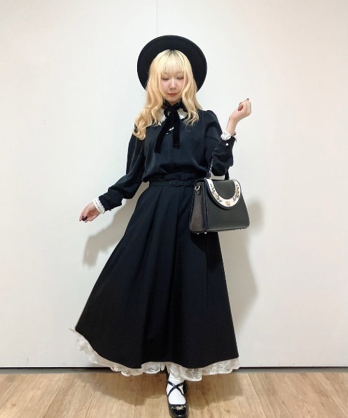 an another angelus（アンアナザーアンジェラス）の「クレリックレース衿シャツ（シャツ/ブラウス・レディース・ピンクベージュ/ブラック・FREE）」の22枚目の写真