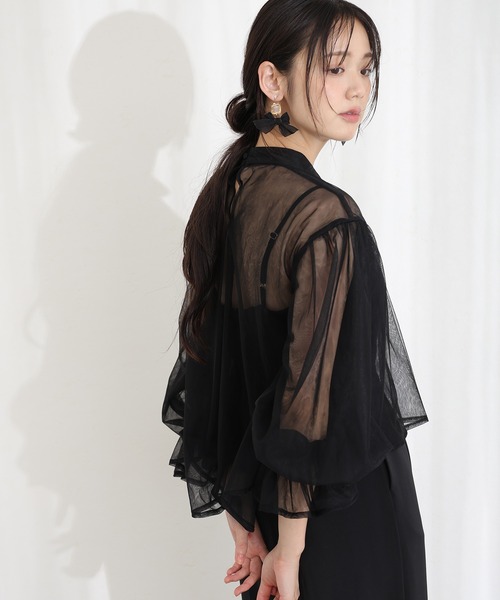 PourVous(プールヴー)の「シアートップス オールインワン 2点セット パンツドレス 結婚式 二次会&ワイドセレモニー フォーマル ロング丈 オケージョンドレス お呼ばれ 同窓会 成人式 (パンツドレス・レディース・ブラック/ベージュ/チャコール・S/M)」の10枚目の写真