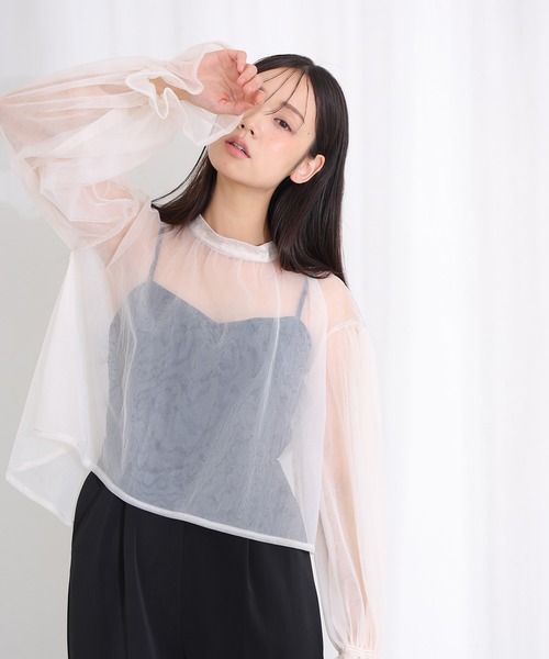 PourVous(プールヴー)の「シアートップス オールインワン 2点セット パンツドレス 結婚式 二次会&ワイドセレモニー フォーマル ロング丈 オケージョンドレス お呼ばれ 同窓会 成人式 (パンツドレス・レディース・ブラック/ベージュ/チャコール・S/M)」の14枚目の写真