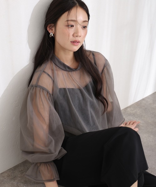 PourVous(プールヴー)の「シアートップス オールインワン 2点セット パンツドレス 結婚式 二次会&ワイドセレモニー フォーマル ロング丈 オケージョンドレス お呼ばれ 同窓会 成人式 (パンツドレス・レディース・ブラック/ベージュ/チャコール・S/M)」の17枚目の写真