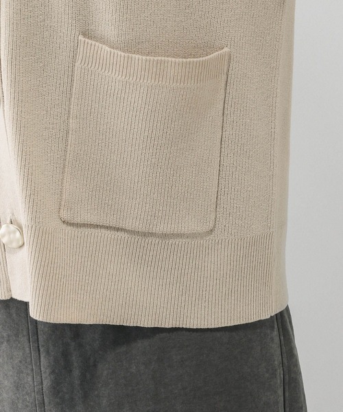 GLOBAL WORK（グローバルワーク）の「さらさらアゼボタンベスト/595374（ベスト・レディース・ダークブラウン/ホワイト系その他3/ネイビー・MEDIUM/LARGE）」の15枚目の写真