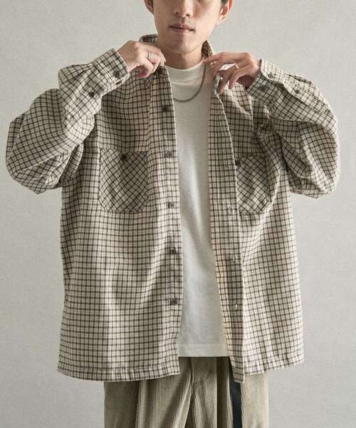 CRAFT STANDARD BOUTIQUE（クラフトスタンダードブティック）の「チェックボックスシャツ（シャツ/ブラウス・メンズ・ブルー系その他3/ブルー系その他5/ブラウン系その他4/ブラウン系その他5/ブラック系その他3/グリーン系その他5・M/L）」の3枚目の写真