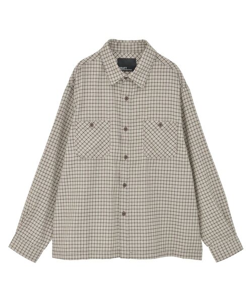 CRAFT STANDARD BOUTIQUE（クラフトスタンダードブティック）の「チェックボックスシャツ（シャツ/ブラウス・メンズ・ブルー系その他3/ブルー系その他5/ブラウン系その他4/ブラウン系その他5/ブラック系その他3/グリーン系その他5・M/L）」の18枚目の写真