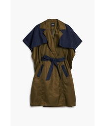 Desigual(デシグアル)のトレンチスタイルのバイマテリアルポンチョ(ポンチョ)