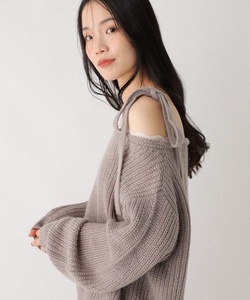 Heather(ヘザー)の「レースドッキングニット 599319(ニット/セーター・レディース・グレー/アイボリー/ピンク・FREE)」の15枚目の写真