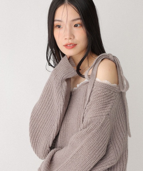 Heather(ヘザー)の「レースドッキングニット 599319(ニット/セーター・レディース・グレー/アイボリー/ピンク・FREE)」の16枚目の写真