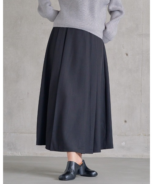 attiree(アティレー)の「タックフレアスカート(スカート・レディース・ブラック/ネイビー/チャコールグレー・LARGE/MEDIUM/SMALL/X-LARGE)」の4枚目の写真