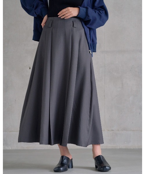 attiree(アティレー)の「タックフレアスカート(スカート・レディース・ブラック/ネイビー/チャコールグレー・LARGE/MEDIUM/SMALL/X-LARGE)」の7枚目の写真