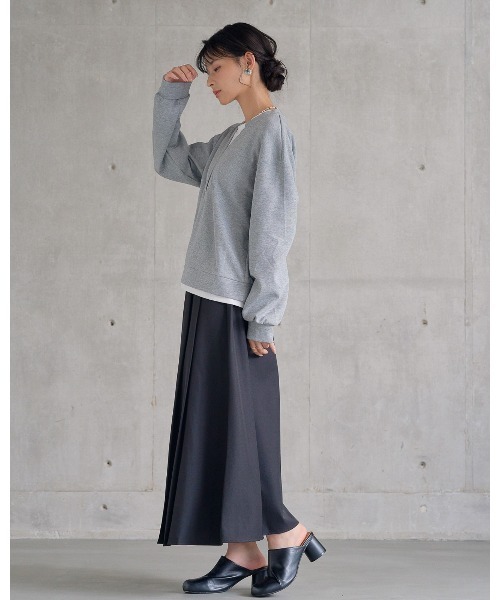 attiree(アティレー)の「タックフレアスカート(スカート・レディース・ブラック/ネイビー/チャコールグレー・LARGE/MEDIUM/SMALL/X-LARGE)」の12枚目の写真