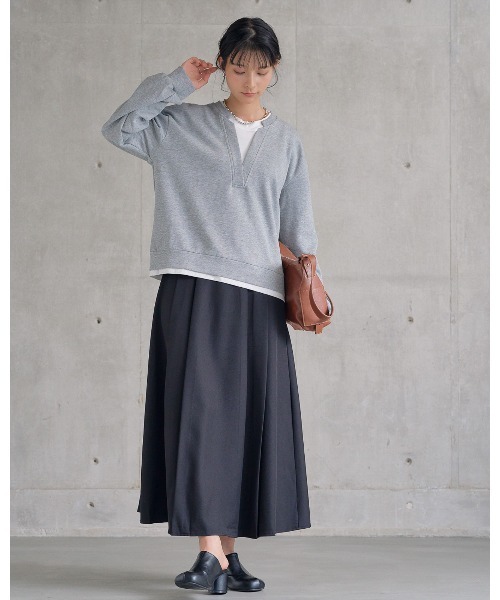 attiree(アティレー)の「タックフレアスカート(スカート・レディース・ブラック/ネイビー/チャコールグレー・LARGE/MEDIUM/SMALL/X-LARGE)」の9枚目の写真