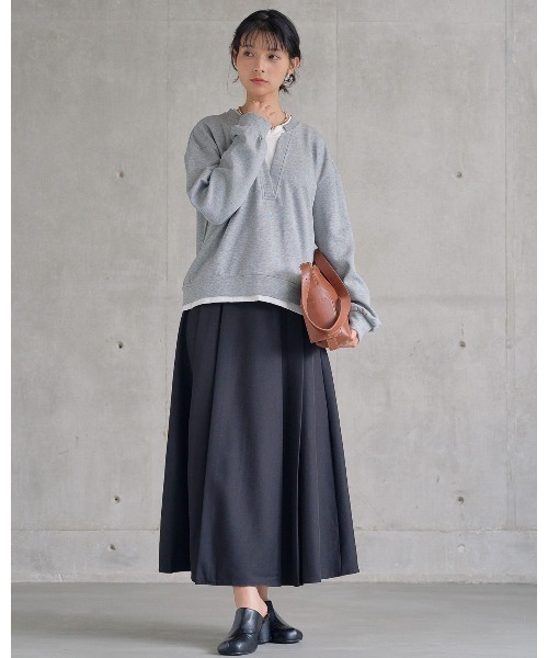 attiree(アティレー)の「タックフレアスカート(スカート・レディース・ブラック/ネイビー/チャコールグレー・LARGE/MEDIUM/SMALL/X-LARGE)」の11枚目の写真