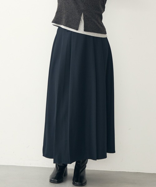 attiree(アティレー)の「タックフレアスカート(スカート・レディース・ブラック/ネイビー/チャコールグレー・LARGE/MEDIUM/SMALL/X-LARGE)」の16枚目の写真