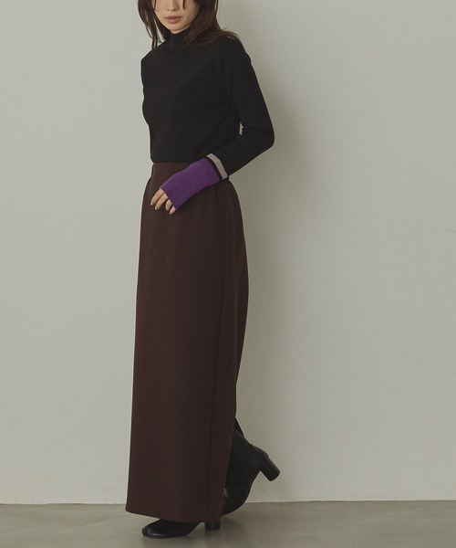 hunch（ハンチ）の「【静電気防止】やわもちヤーン 袖配色 ハイネックリブニット（ニット/セーター・レディース・ベージュ系その他/ブラック系その他/ブラウン系その他/グレー系その他・FREE）」の8枚目の写真