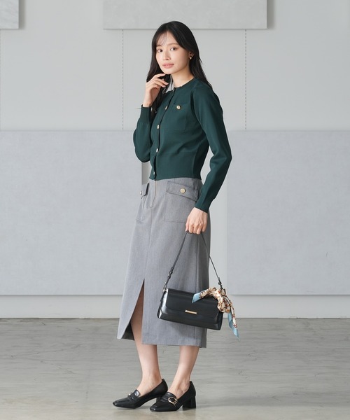 TRUDEA(トルディア)の「ハーフジップポケットタイトスカート(スカート・レディース・ライトグレー/ブラウン/ネイビー・SMALL/MEDIUM/LARGE)」の15枚目の写真