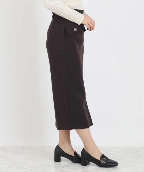 TRUDEA(トルディア)の「ハーフジップポケットタイトスカート(スカート・レディース・ライトグレー/ブラウン/ネイビー・SMALL/MEDIUM/LARGE)」の13枚目の写真