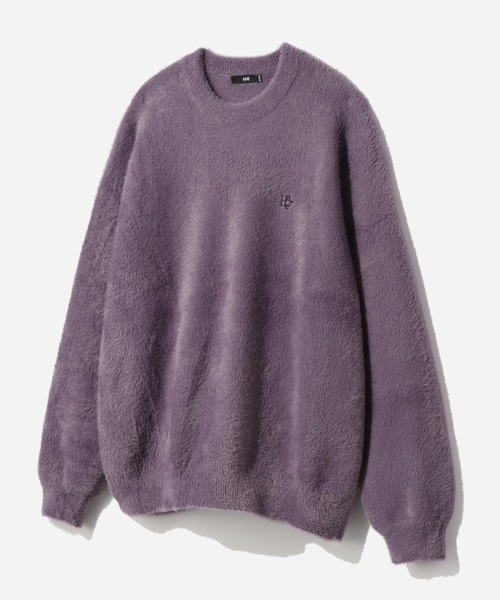 HARE(ハレ)の「SOFTシャギーニットプルオーバー(HARE)(ニット/セーター・メンズ・ブラック系その他/イエロー/ブルー/ブラック/パープル/グレー/レッド・SMALL/MEDIUM)」の5枚目の写真