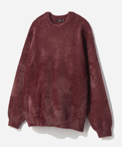 HARE(ハレ)の「SOFTシャギーニットプルオーバー(HARE)(ニット/セーター・メンズ・ブラック系その他/イエロー/ブルー/ブラック/パープル/グレー/レッド・SMALL/MEDIUM)」の7枚目の写真