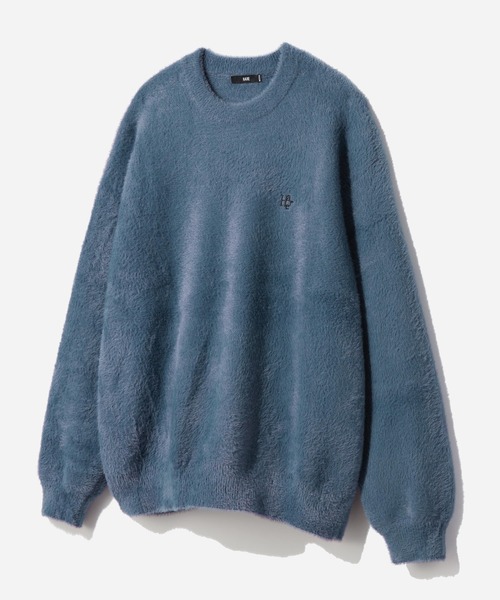 HARE(ハレ)の「SOFTシャギーニットプルオーバー(HARE)(ニット/セーター・メンズ・ブラック系その他/イエロー/ブルー/ブラック/パープル/グレー/レッド・SMALL/MEDIUM)」の4枚目の写真