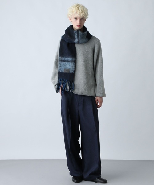 HARE(ハレ)の「SOFTシャギーニットプルオーバー(HARE)(ニット/セーター・メンズ・ブラック系その他/イエロー/ブルー/ブラック/パープル/グレー/レッド・SMALL/MEDIUM)」の11枚目の写真